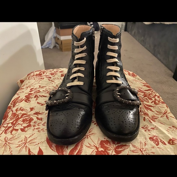 Gucci Black Queercore Boots Brogue Boots 38 1/2 - Picture 3 of 10